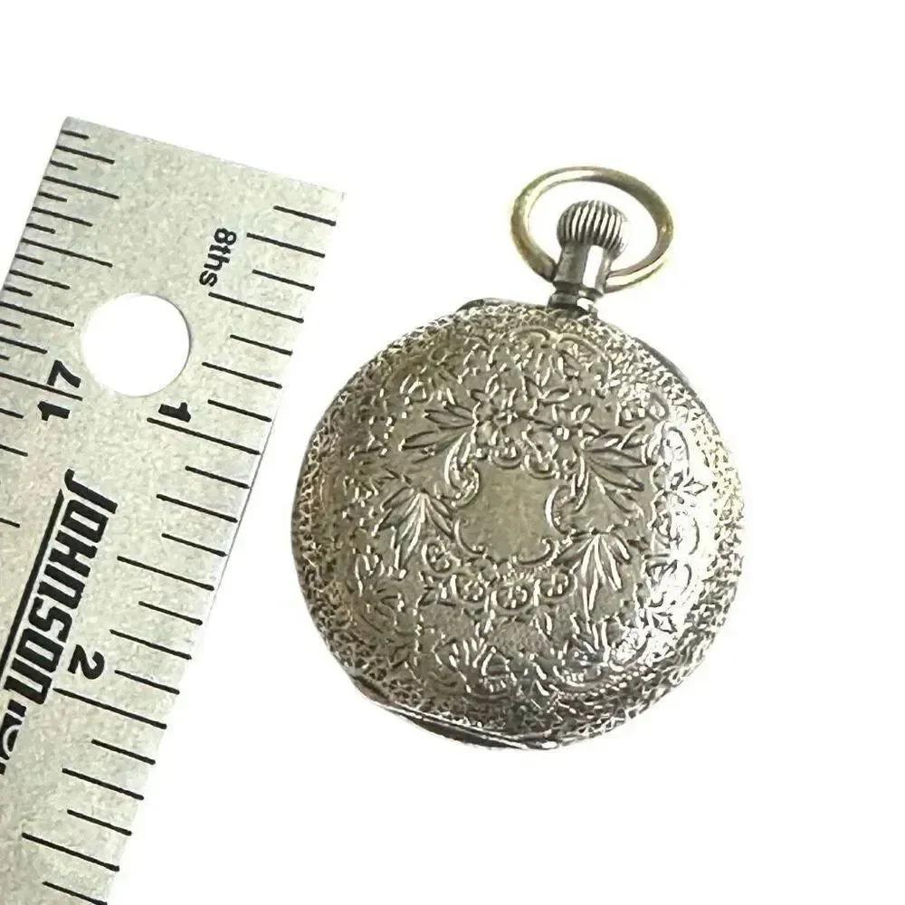 Joseph Walton 1884 Sterling Silver Half-Hunter Pocket Watch